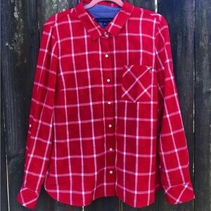 Tommy Hilfiger Red Casual Button Down Shirt